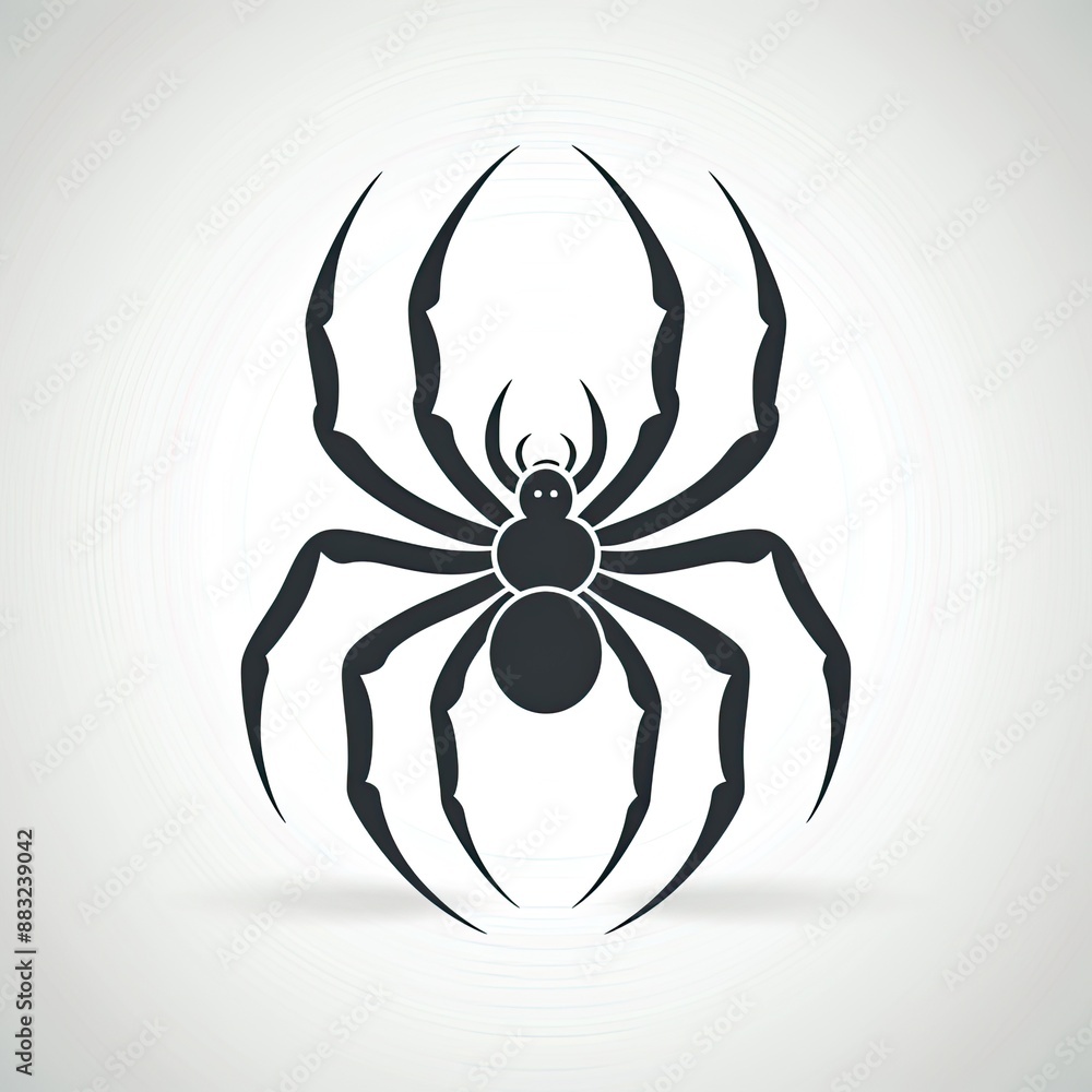 Black and White Spider Icon. Black and White Spider Icon.