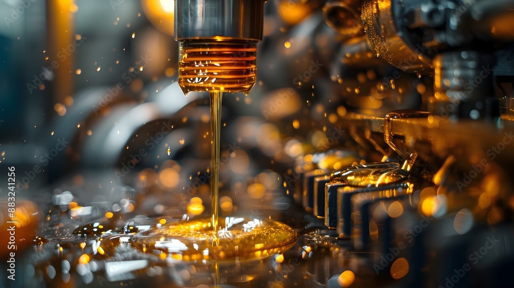 Lubricated Machinery in an Industrial Setting with Detailed Mechanical Focus Lubricated Machinery in an Industrial Setting with Detailed Mechanical Focus