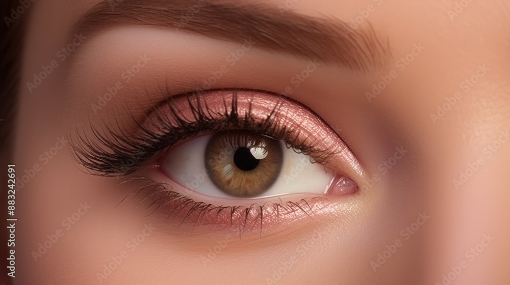 Hot eyes make up peach eyeshadow with baby look Hot eyes make up peach eyeshadow with baby look