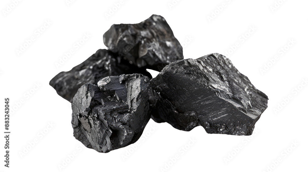 Black charcoal on a transparent background Black charcoal on a transparent background