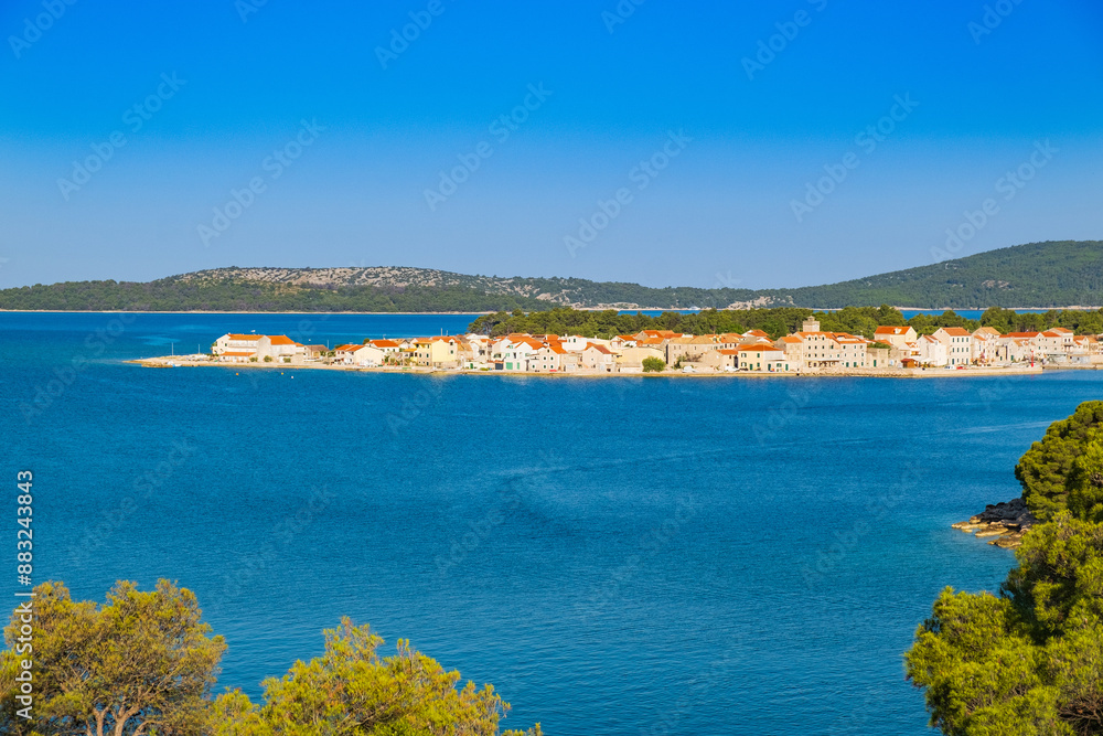Naklejka premium Amazing Adriatic archipelago, Krapanj island near Sibenik, Dalmatia, Croatia