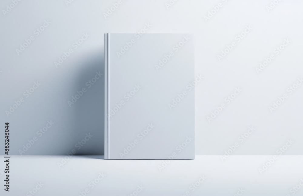 3D Rendering of Blank White Magazine Cover on Grey Background. Mockup Template Design for Advertising and Branding. 3D Rendering of Blank White Magazine Cover on Grey Background. Mockup Template Design for Advertising and Branding.