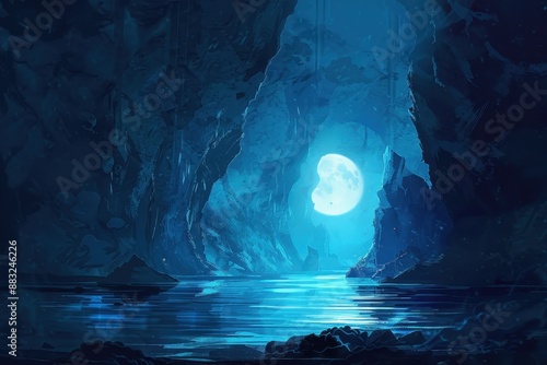 Moonlight Sonata in an Azure Cave