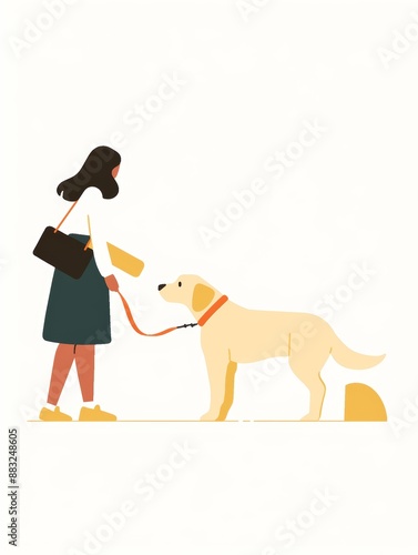 Guide Dog Assisting Woman in Decision Making Generative AI