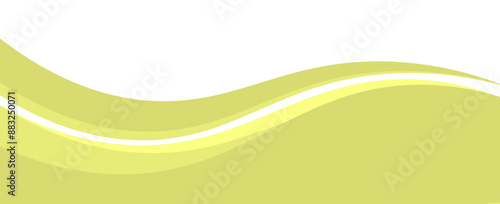 Vector yellow line background curve element with white space for text and message design, overlapping layers,