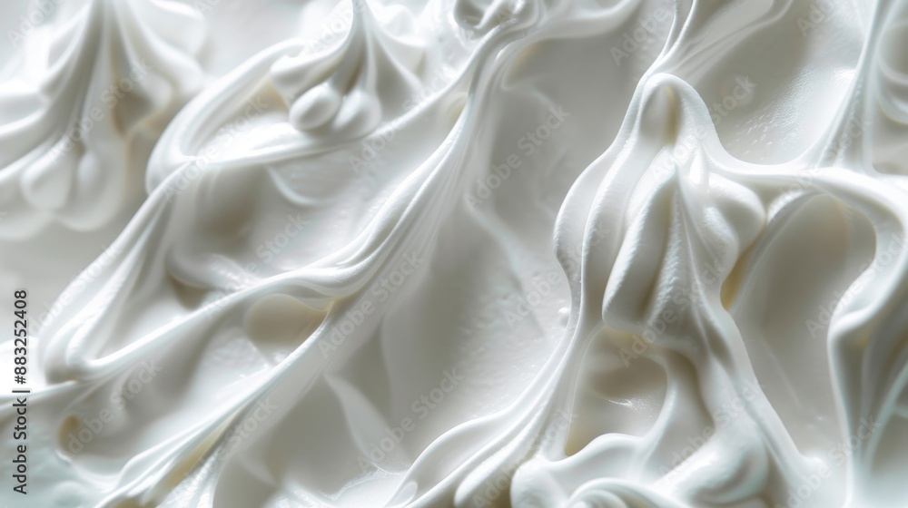 Obraz premium Macro Photography of White Yogurt Texture