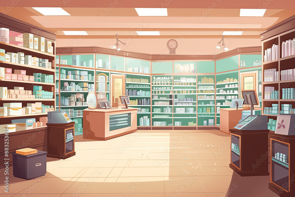 Modern Drug Store Interior Modern Drug Store Interior