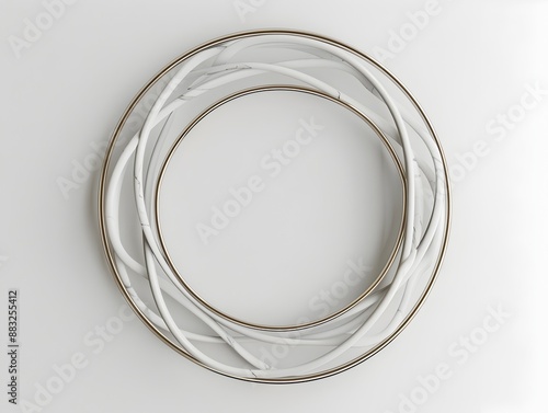 Minimalist Double Line Oval Frame Ideal for Sophisticated Portraits and Invitations