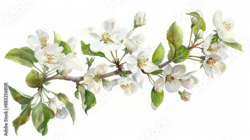 Apple Blossom Branch in Spring
