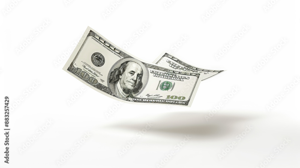 one hundred dollar bills flying around, cut out one hundred dollar bills flying around, cut out