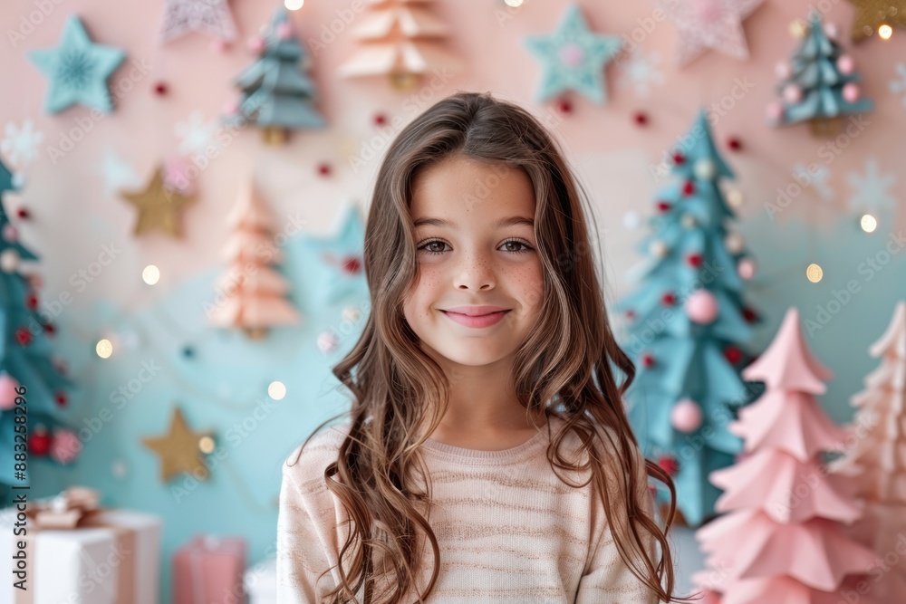 A Festive Smile Amidst Paper Trees A Festive Smile Amidst Paper Trees
