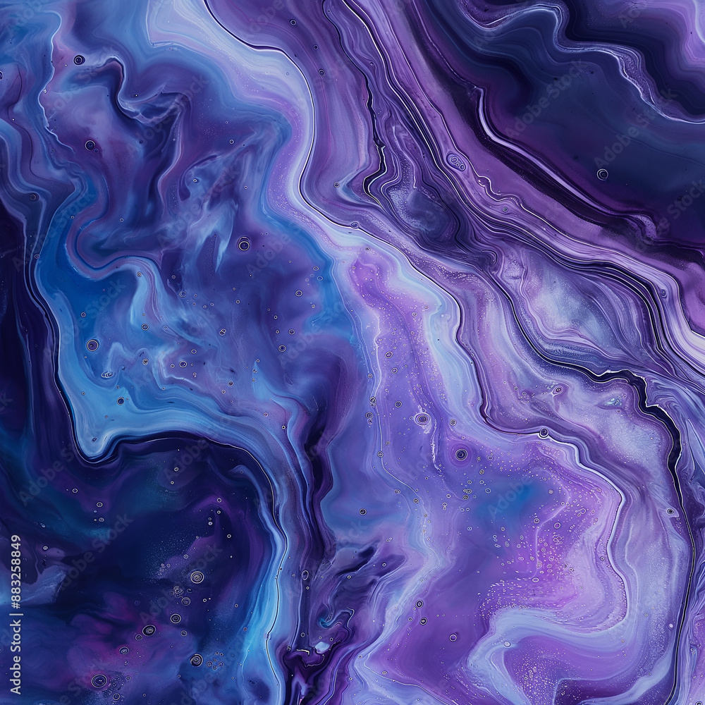 An abstract purple and blue liquid marble pattern An abstract purple and blue liquid marble pattern