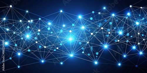 Wallpaper Mural Glowing Network Connections Abstract Background, network, connection, abstract, background Torontodigital.ca