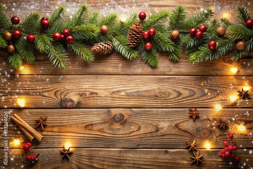 christmas tree and decorations background
