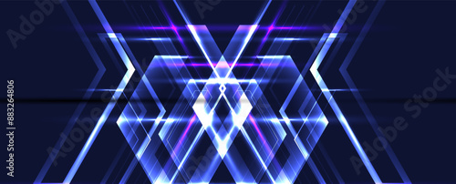 Neural network concept. Connected cells with links. High technology process. Abstract futuristic background. Vector art.