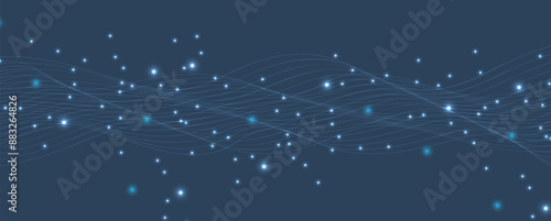 Neural network concept. Connected cells with links. High technology process. Abstract futuristic background. Vector art.