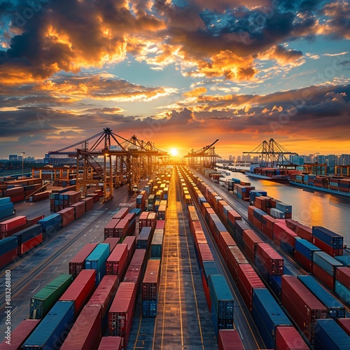 Wallpaper Mural terminal port at sunset Torontodigital.ca