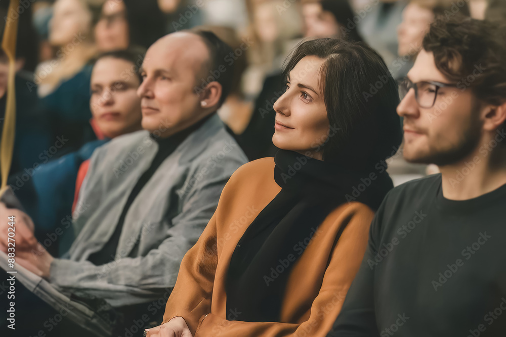 Fototapeta premium Casual Group Diverse People Social Convention Audience Concept.