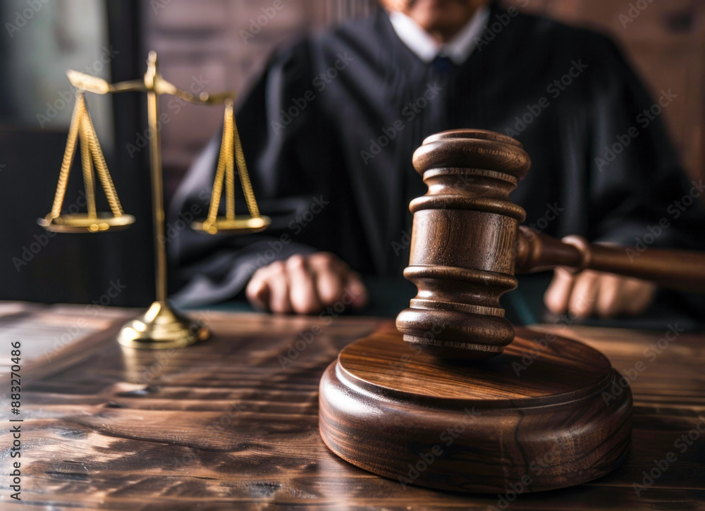 Gavel of a Judge in Courtroom Gavel of a Judge in Courtroom