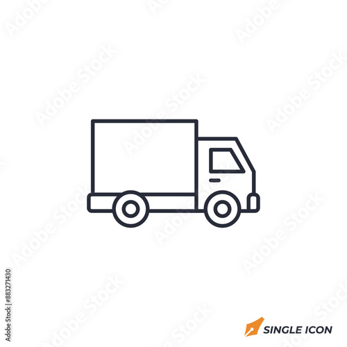 Delivery Truck icon vector illustration. Delivery Truck symbol isolated on white background.