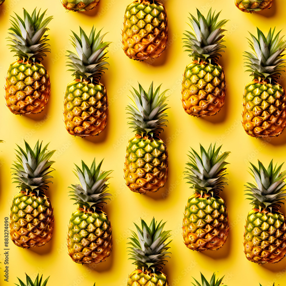seamless pattern with pineapple seamless pattern with pineapple