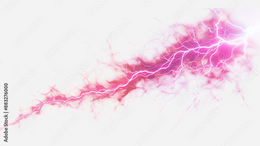Electrifying Design: 3D Lightning Bolt on White Background Electrifying Design: 3D Lightning Bolt on White Background