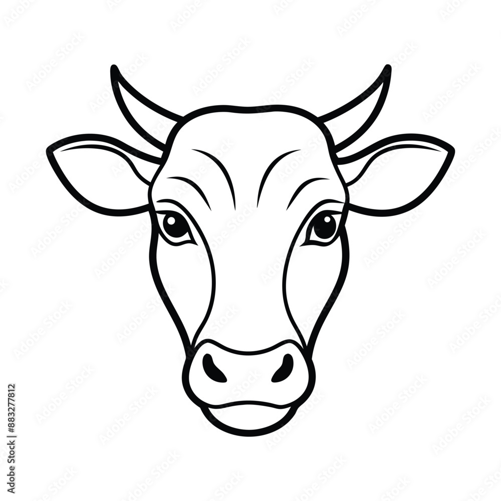 Cow Silhouette Vector Illustration
