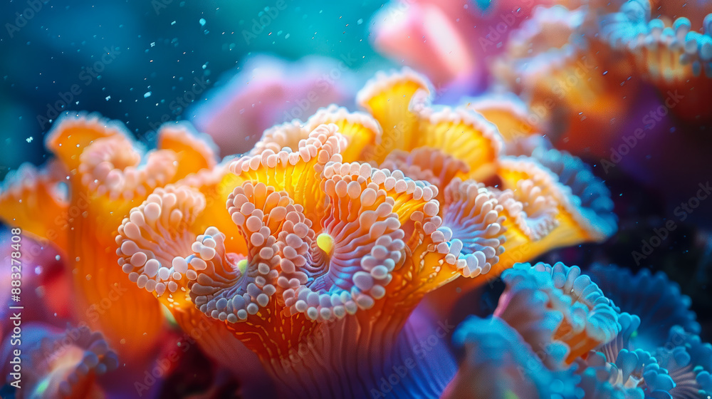 Exquisite Coral Reef Close-Up - Vivid Underwater Marine Life Photography Exquisite Coral Reef Close-Up - Vivid Underwater Marine Life Photography