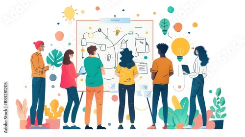 A group of people are working together on a project.