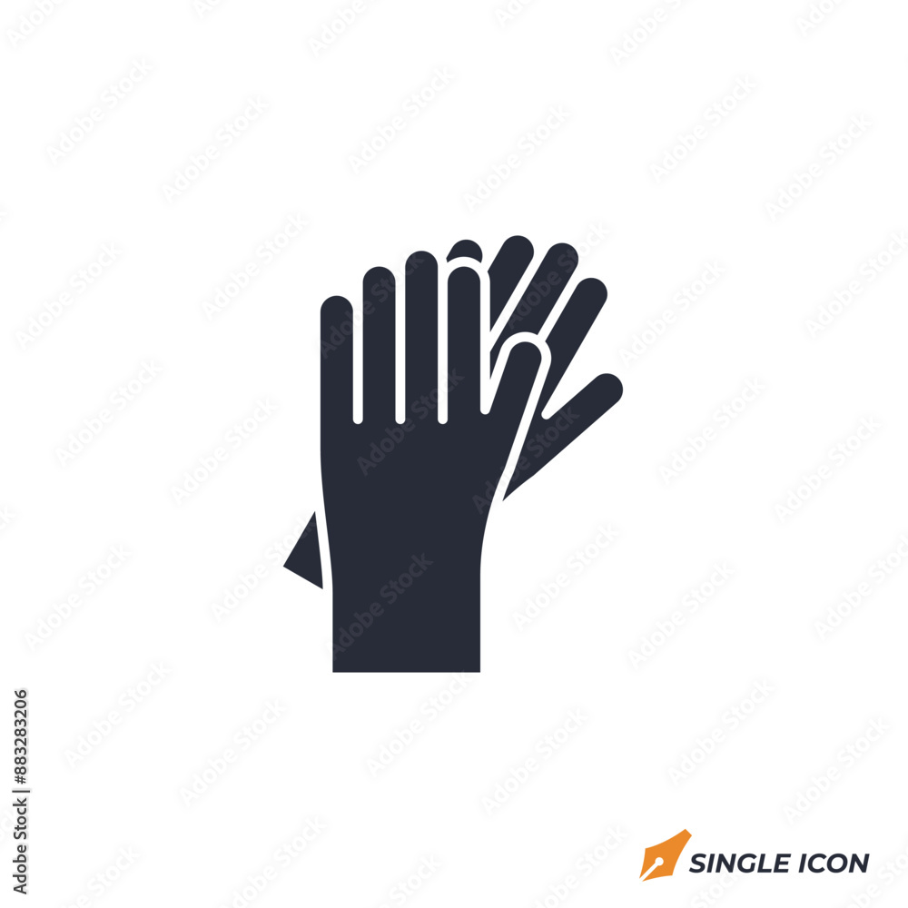 Glove icon vector illustration. Glove symbol isolated on white background Glove icon vector illustration. Glove symbol isolated on white background