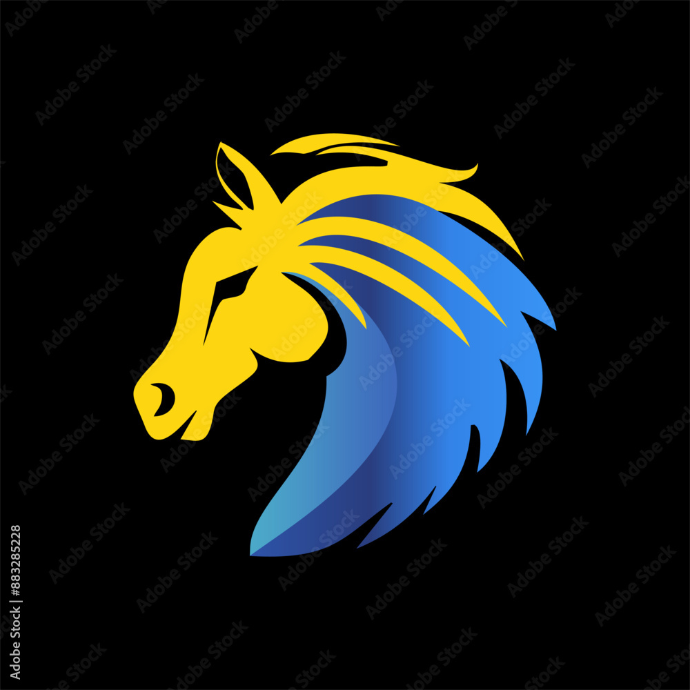 Horse head vector silhouettes logo Horse head vector silhouettes logo