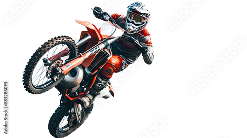 Motor crosser on a transparent background