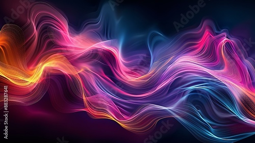 Wallpaper Mural Colorful Abstract Wave Pattern Design Torontodigital.ca