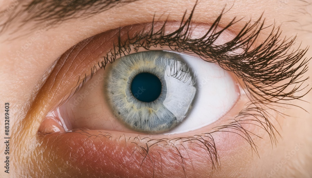 Fototapeta premium Macro closeup view of human eye