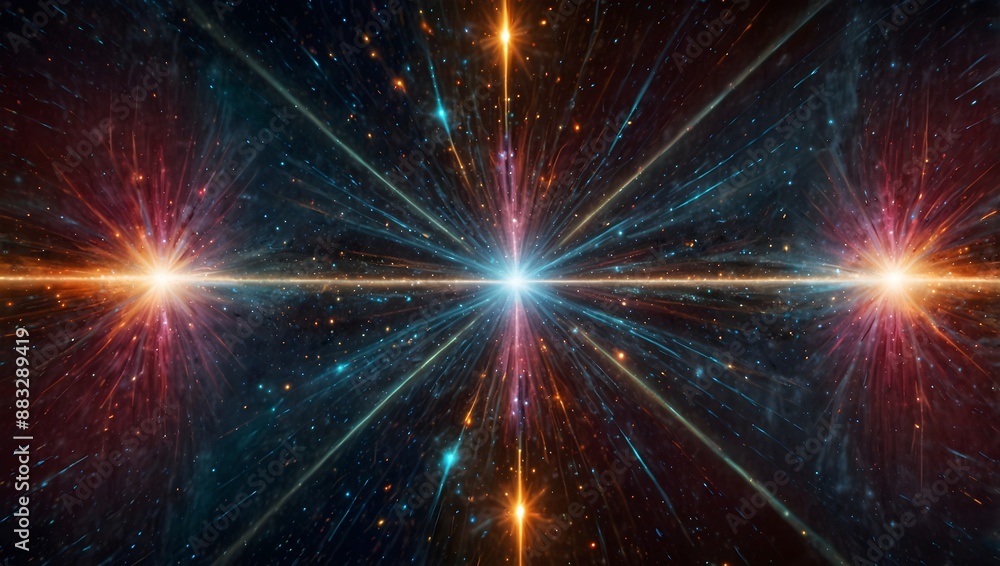 Fototapeta premium A pivotal moment at the nexus of multiple parallel dimensions ai_generated