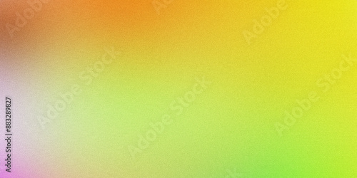 Abstract background with a color gradient flowing from green to orange and purple with a grainy texture