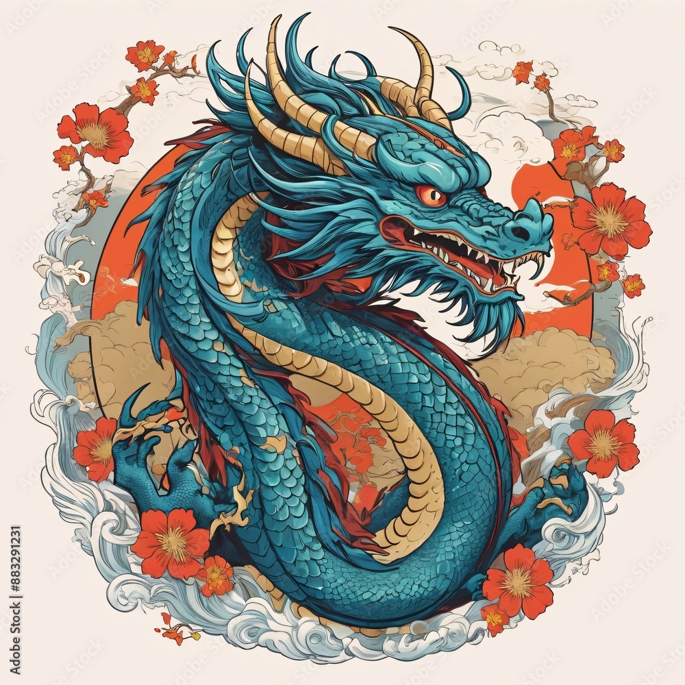 Dragon illustration design Dragon illustration design