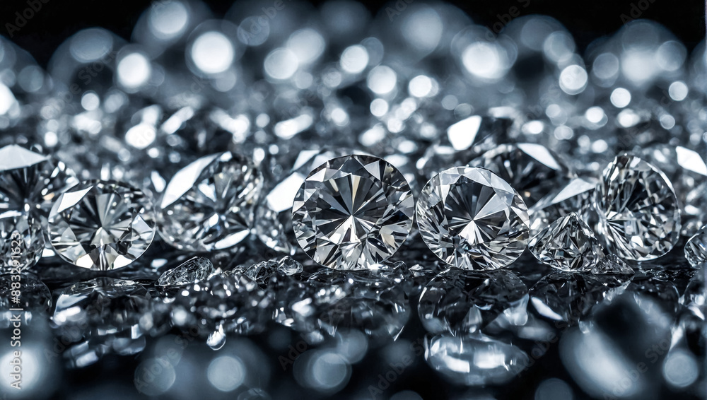 Diamond Group placed on dark background Diamond Group placed on dark background