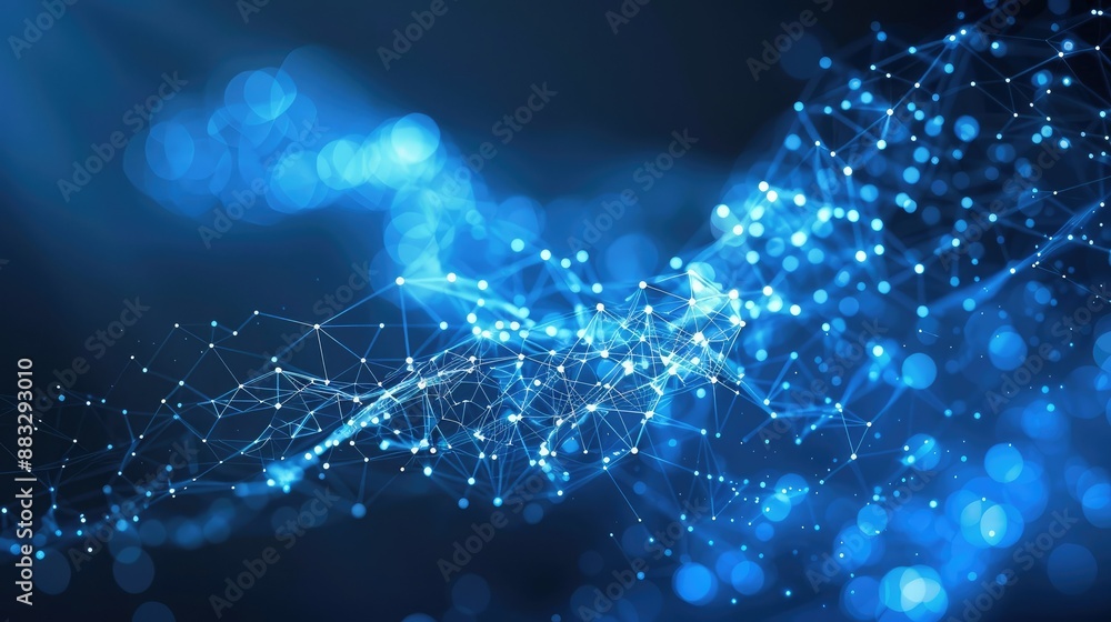Techno waves merging with blockchain network Techno waves merging with blockchain network