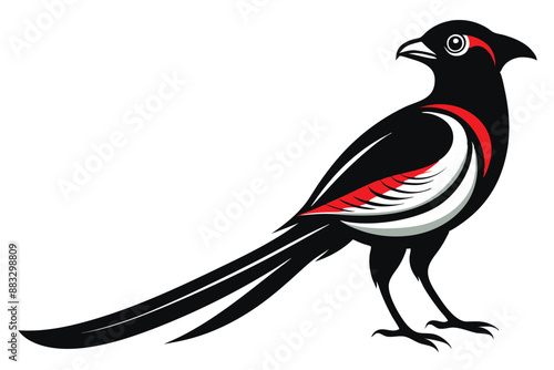 Elegant Trogon silhouette vector E.eps