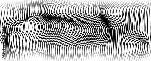Abstract wavy background. Thin line on white. vector