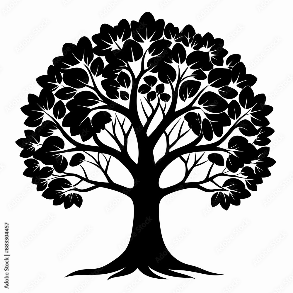 Obraz premium silhouette with leaves