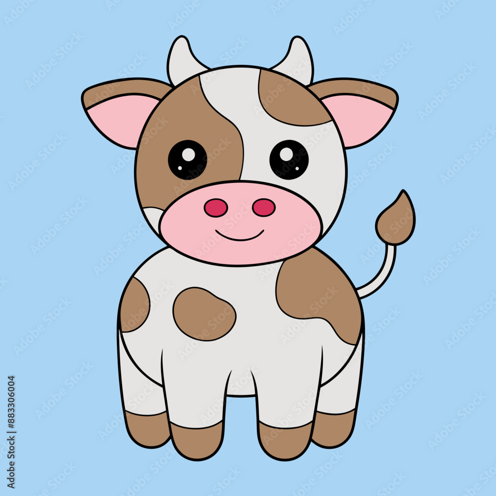 Cow Cartoon Vector Art Illustration Cow Cartoon Vector Art Illustration