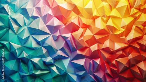 Abstract modern colorful geometric background with triangle  Vector illustration
