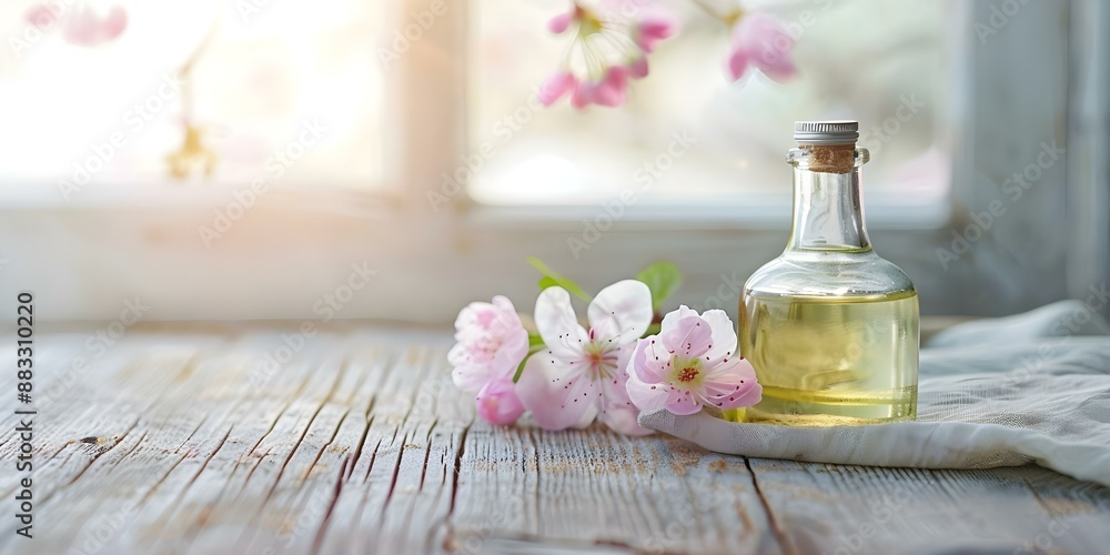 Using Oil Flowers on Table as a Natural Deodorant. Concept Natural Deodorant, Oil Flowers, Home Fragrance, Aromatherapy, DIY Beauty Using Oil Flowers on Table as a Natural Deodorant. Concept Natural Deodorant, Oil Flowers, Home Fragrance, Aromatherapy, DIY Beauty