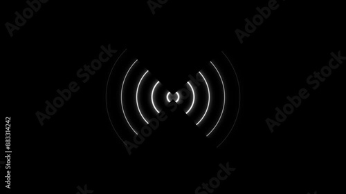 Radio wave signal technology animation.