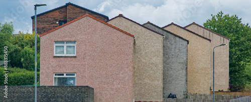 Council flats in poor housing estate in Glasgow photo