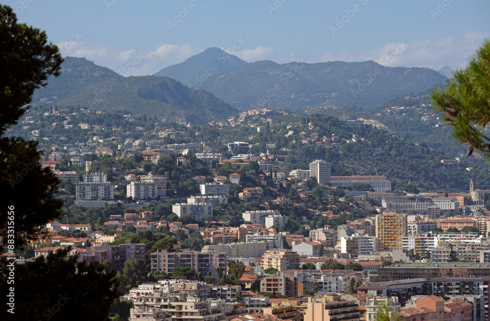View over the cityscape of Nice, France, on a sunny afternoon View over the cityscape of Nice, France, on a sunny afternoon