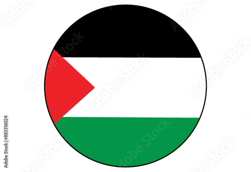 Circle flag of Palestinian isolated on white background Free Download Circle flag of Palestinian isolated on white background - GFXLoad