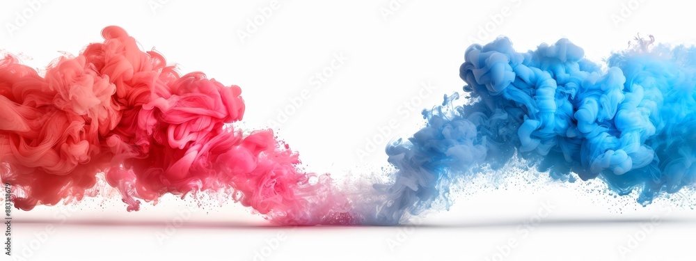 one red, one blue, and the other pink one red, one blue, and the other pink